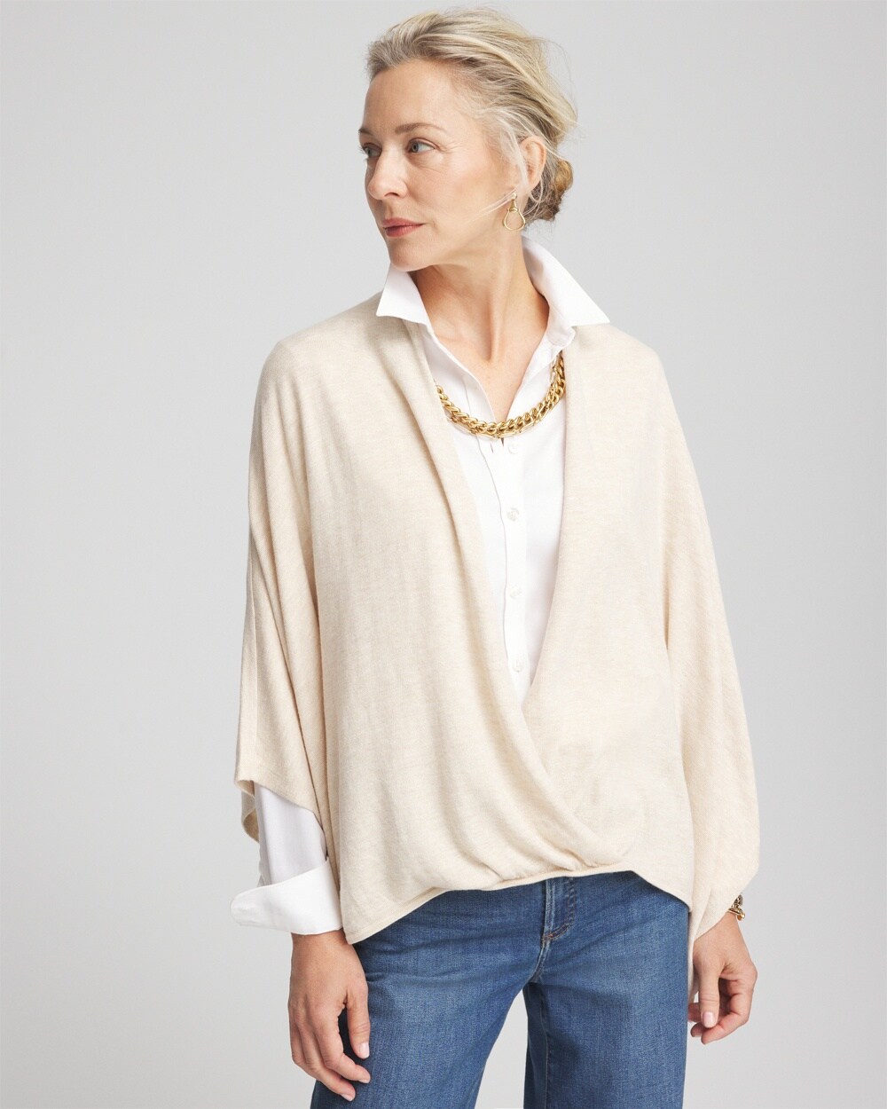 Surplice Sweater Poncho