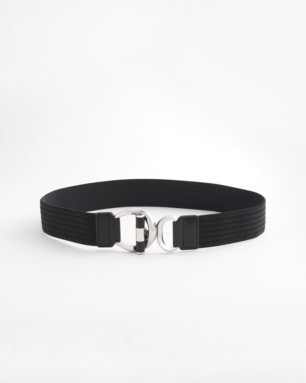 Silver Tone Toggle Stretch Belt