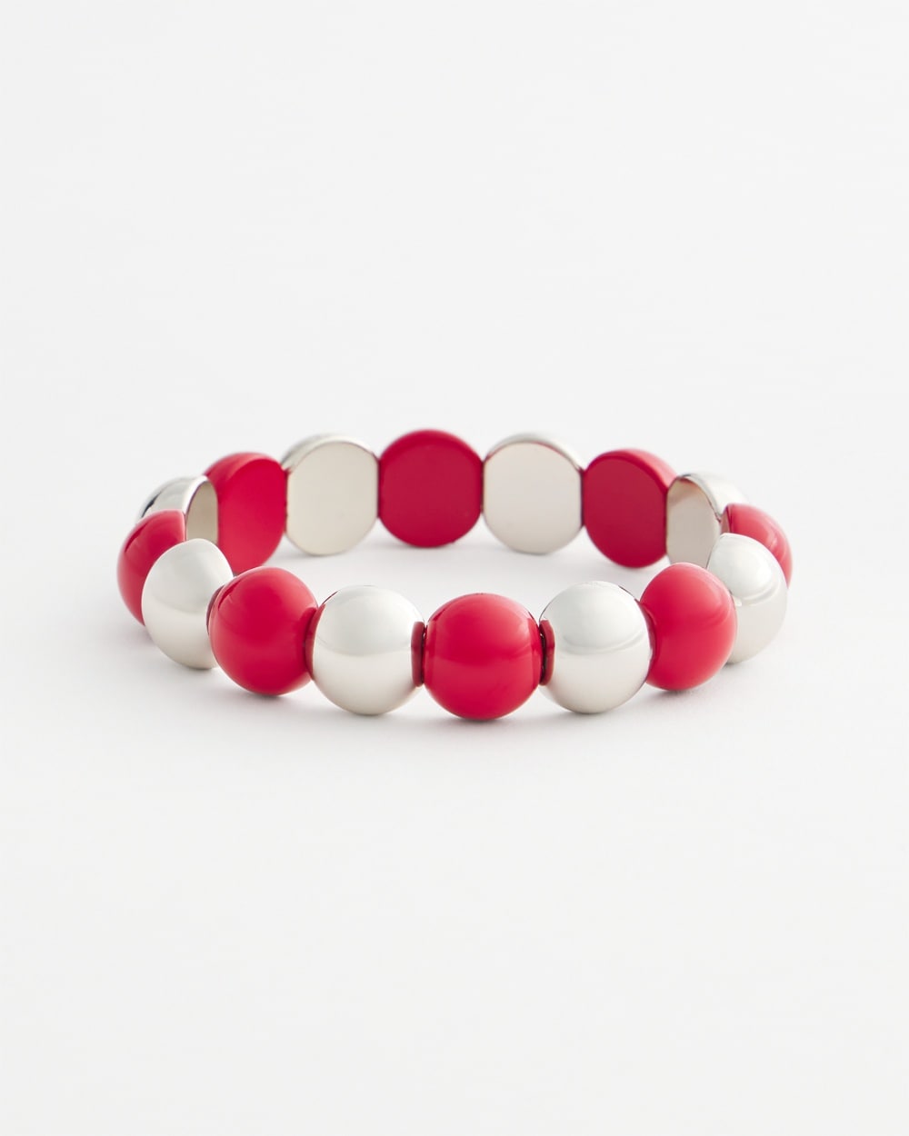 Red Beaded Stretch Bracelet