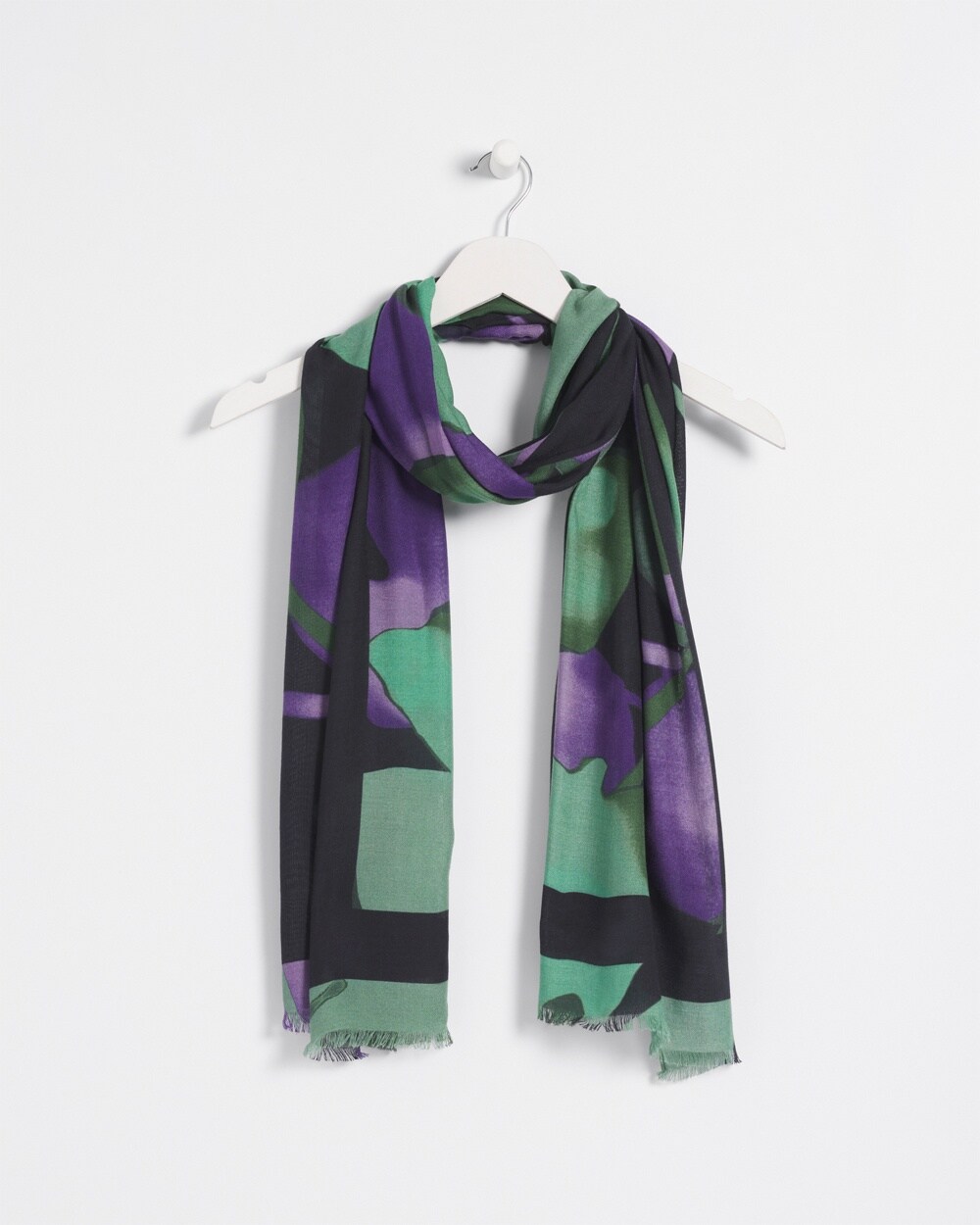 Floral Watercolor Oblong Scarf