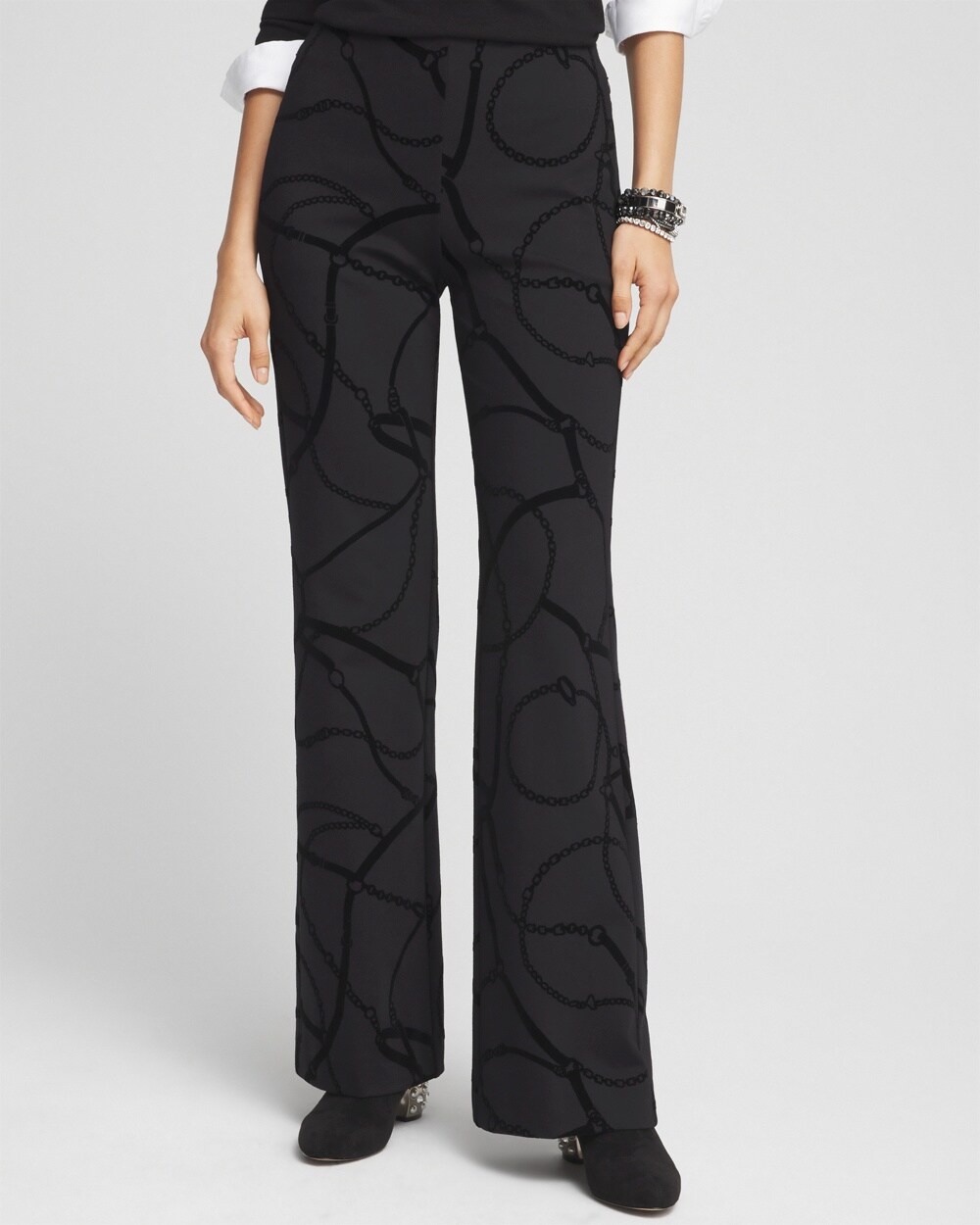 Juliet Flocked Trouser Pants