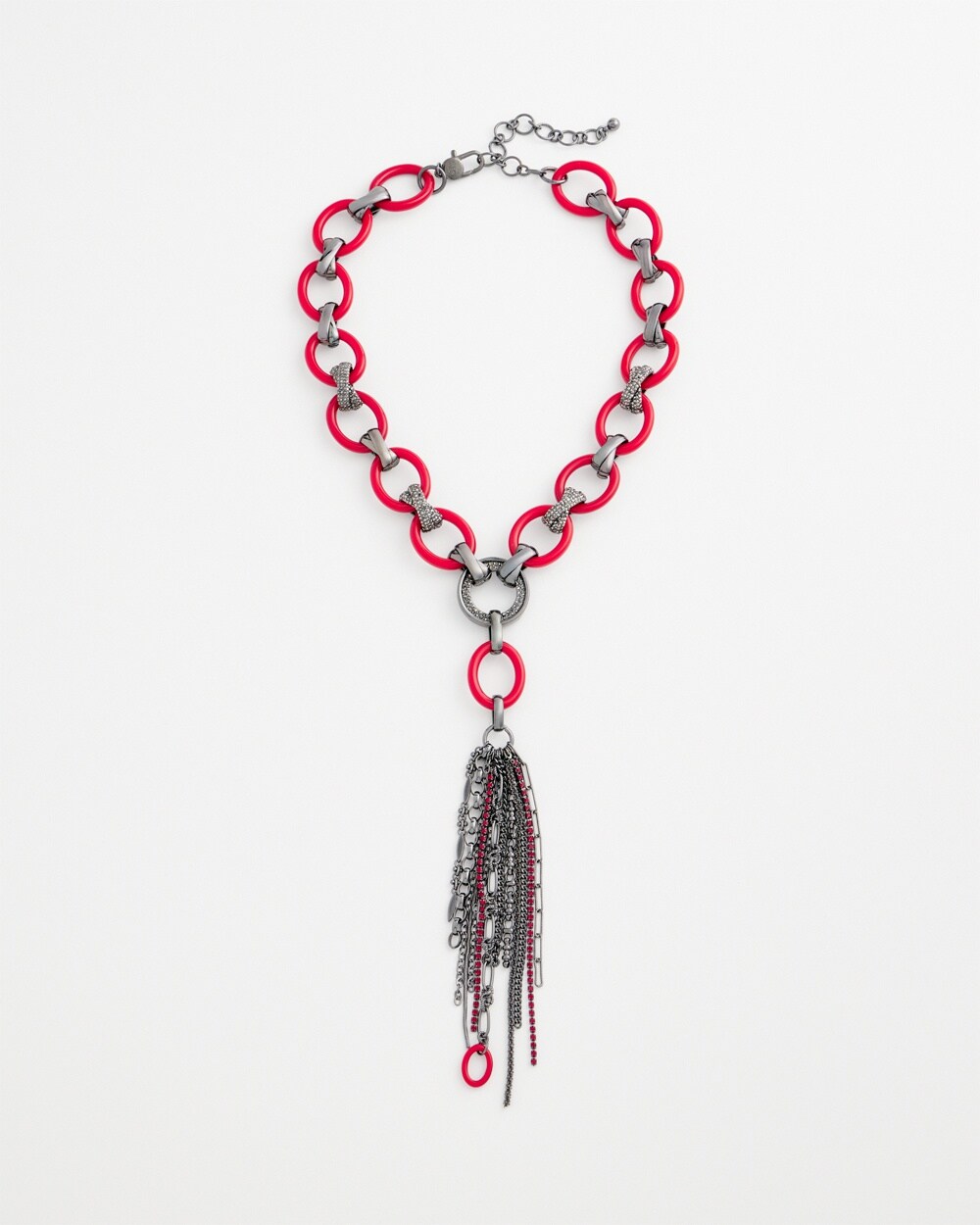 Red Link Hematite Necklace