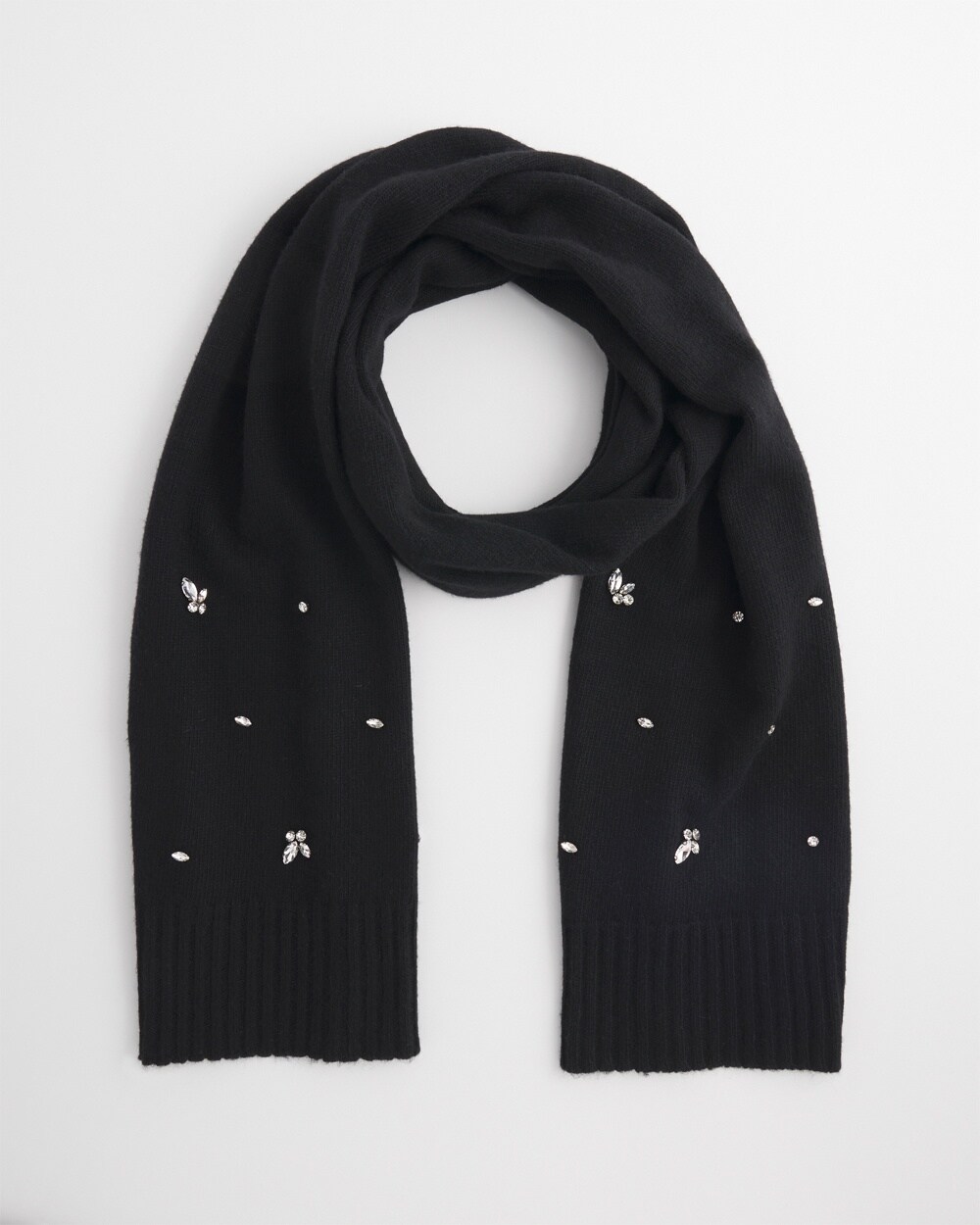 Embellished Cashmere Blend Scarf