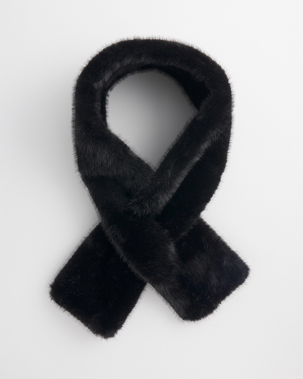 Black Faux Pull-through Scarf