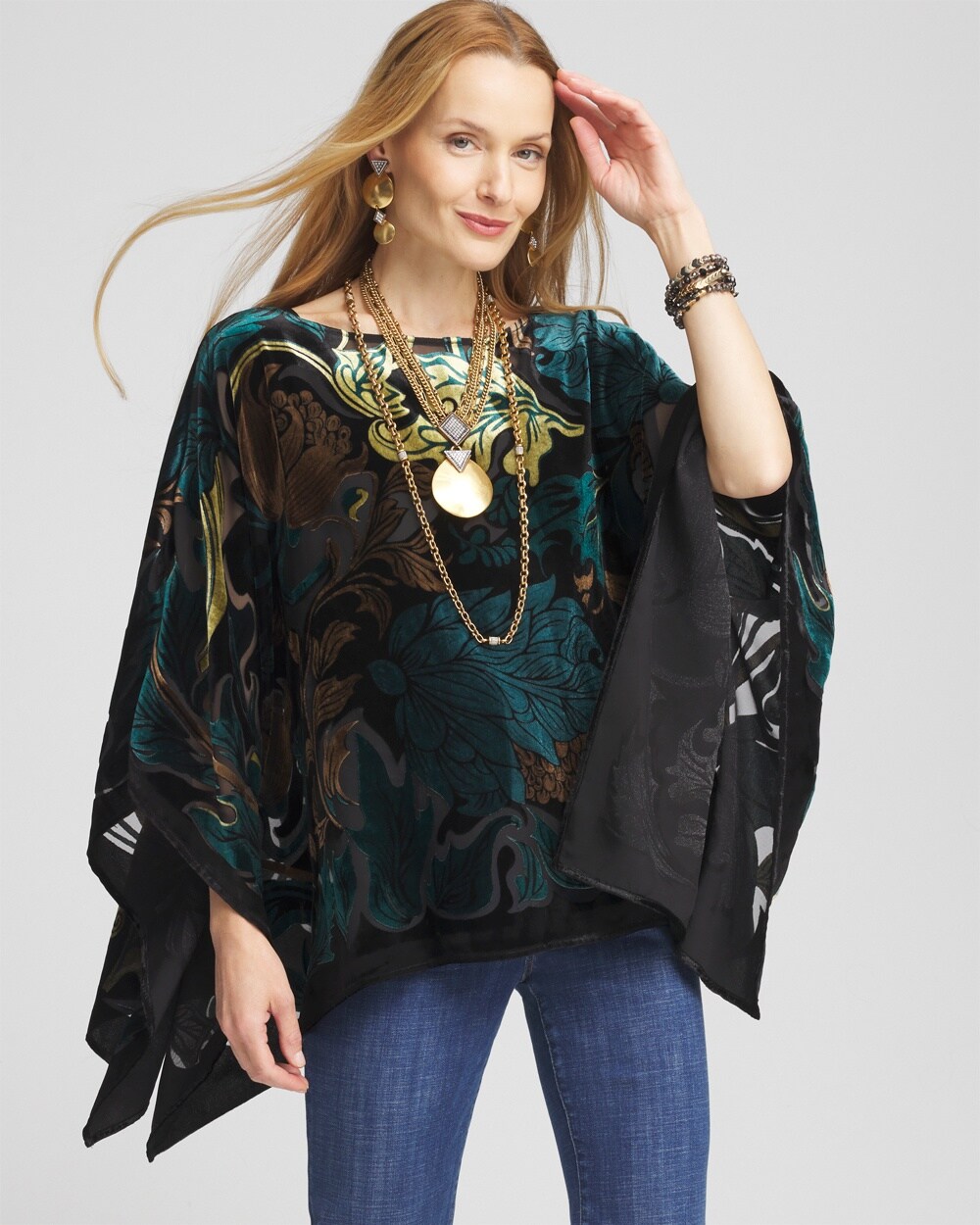 Velvet Burnout Poncho