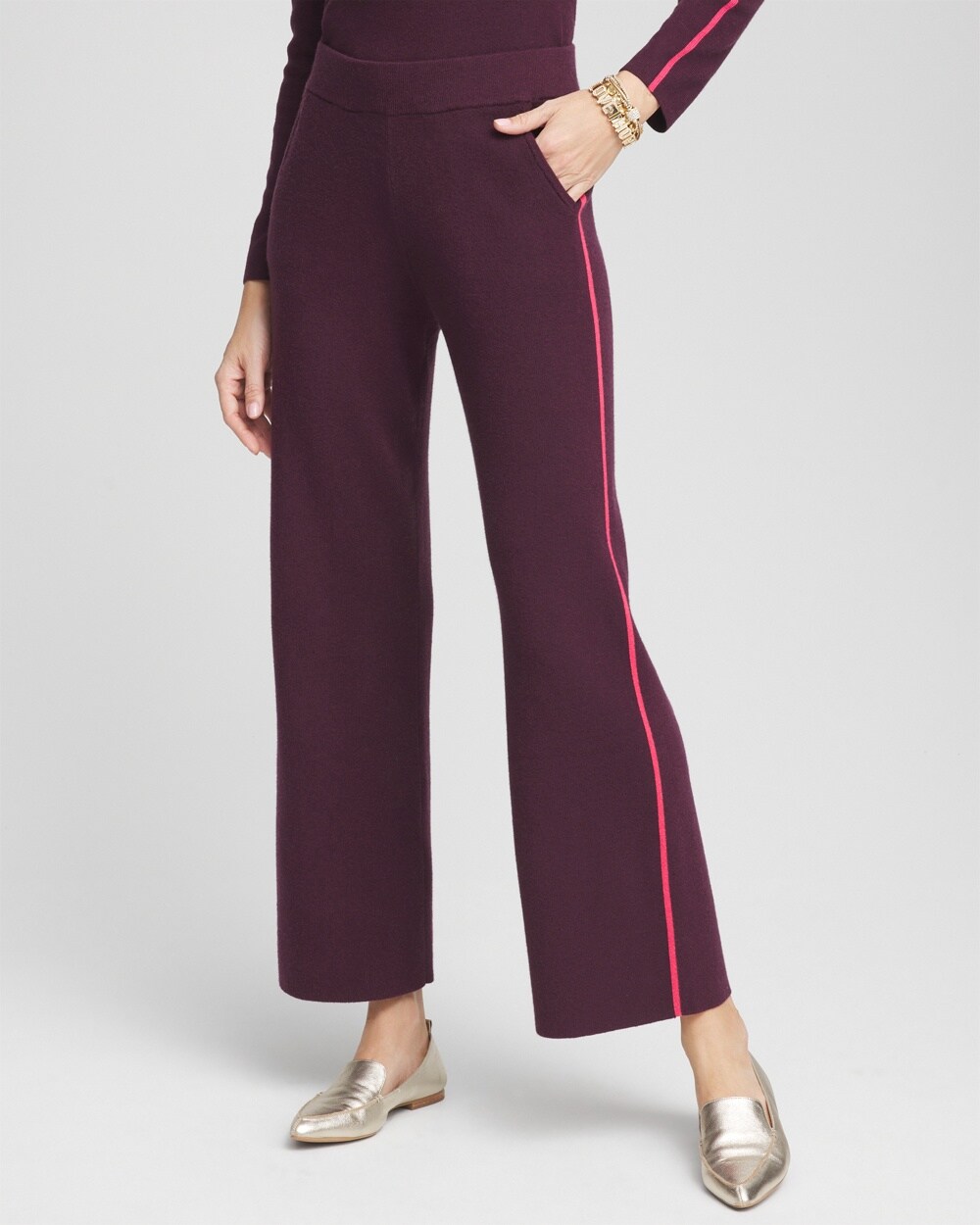 Zenergy\u00AE Luxe Side Stripe Ankle Pants