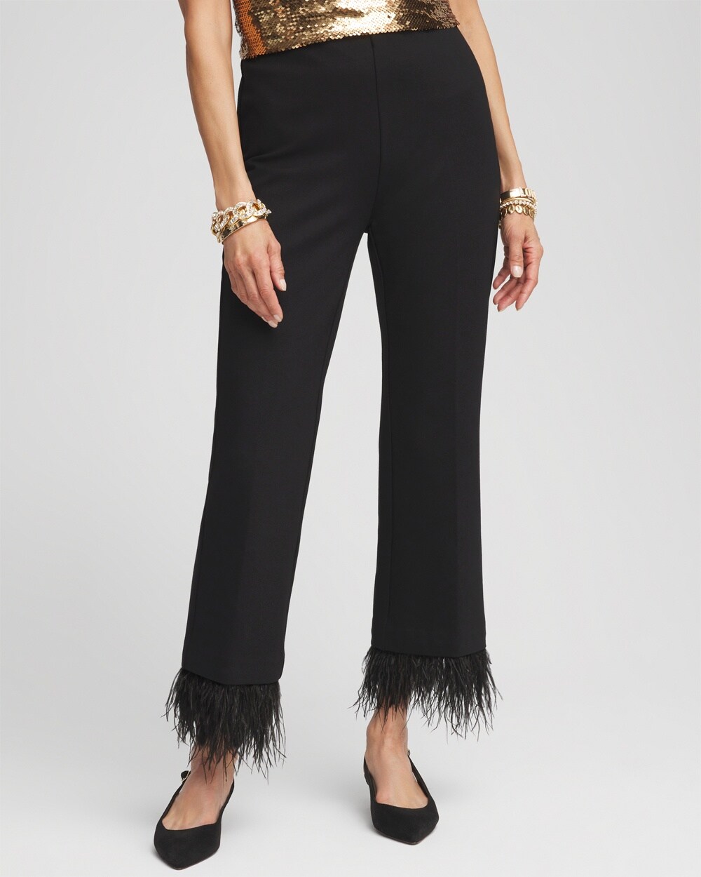 Juliet Feathers Kick Flare Pants