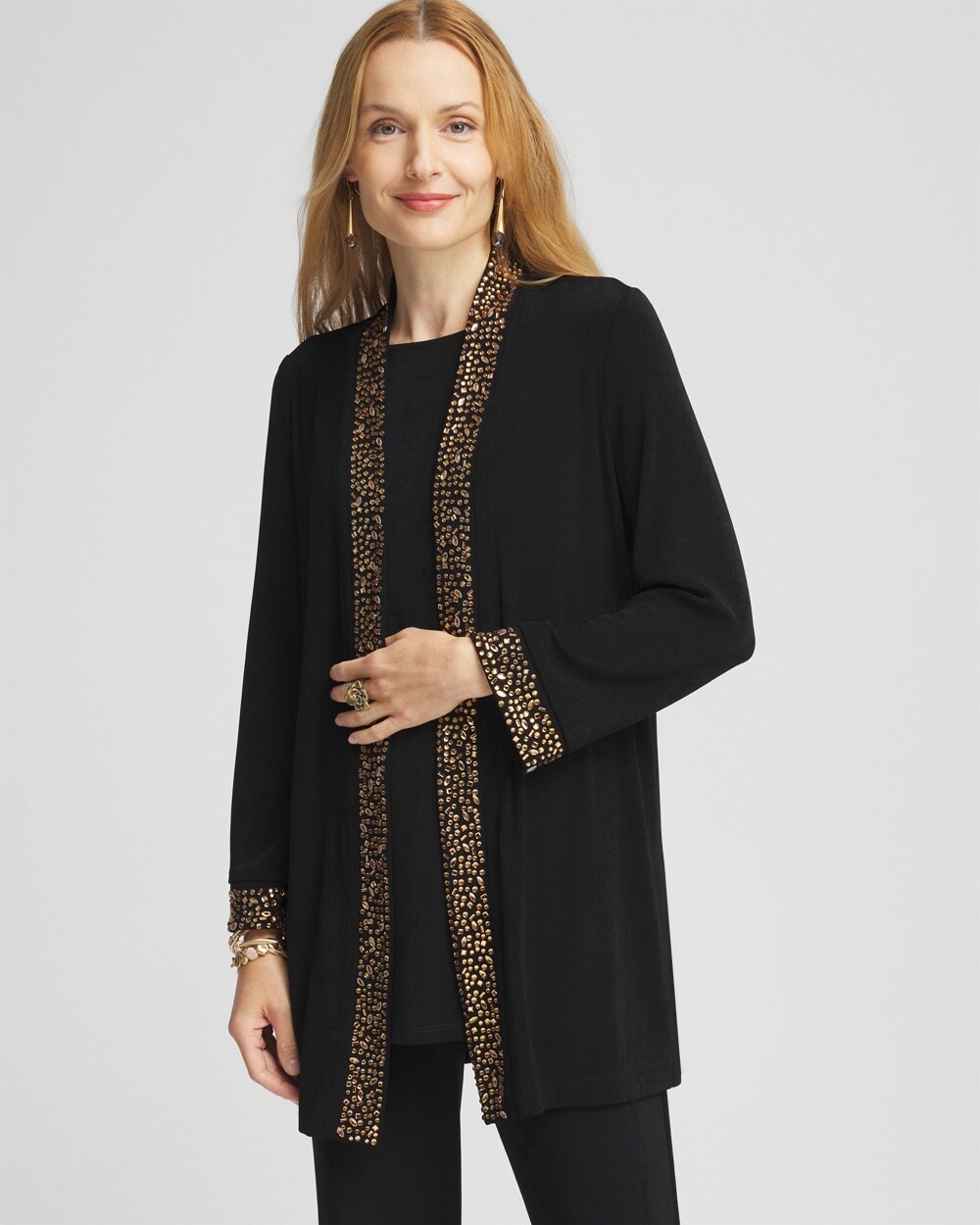 Travelers\u2122 Rhinestone Embellished Cardigan