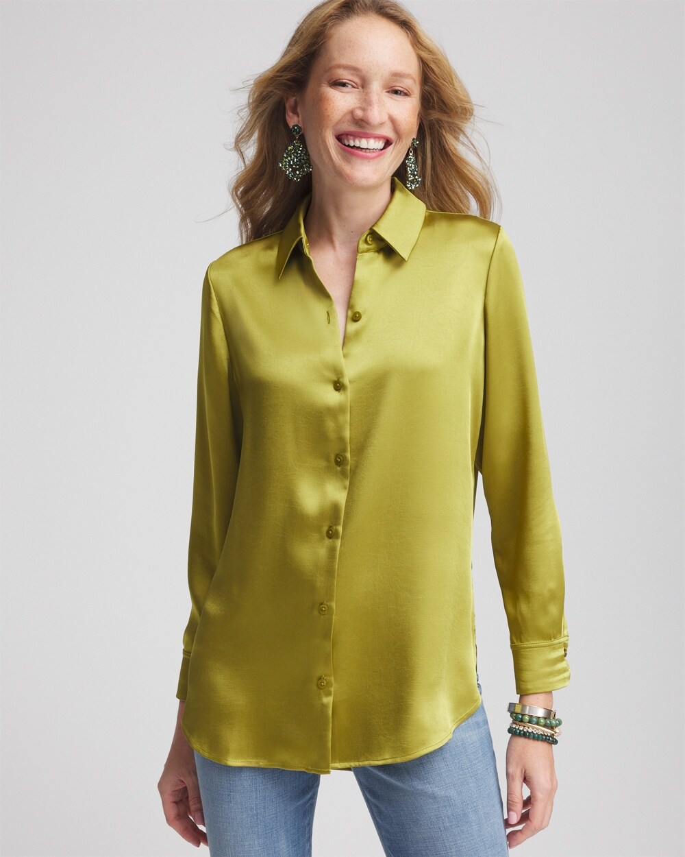 Satin High-low Tunic