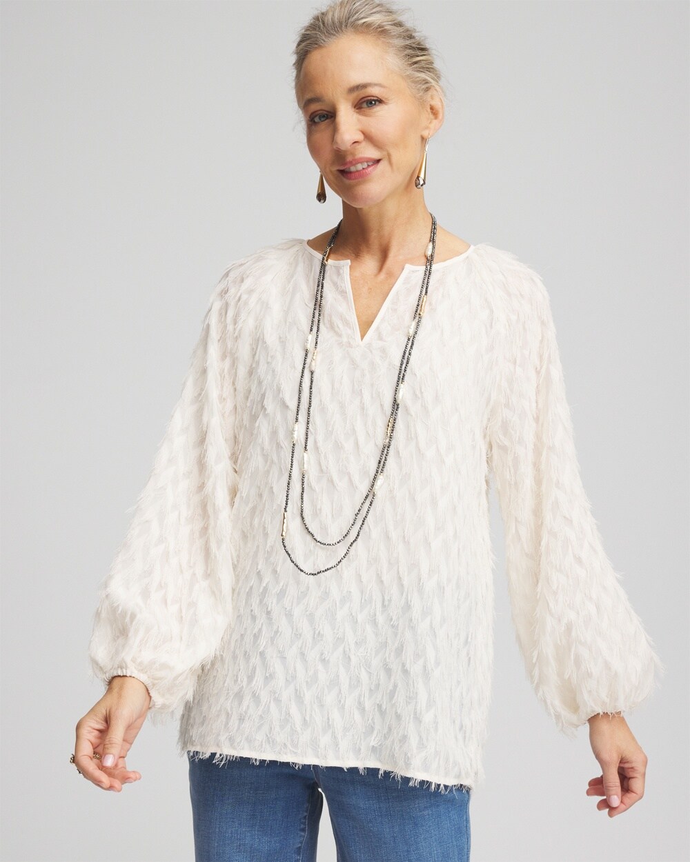 Chevron Fringe Blouse