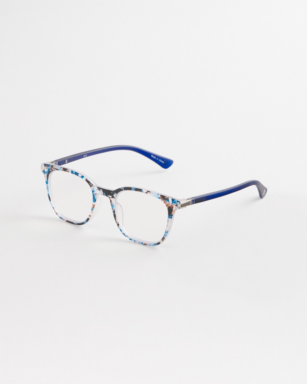 Blue Tortoise Shell Readers