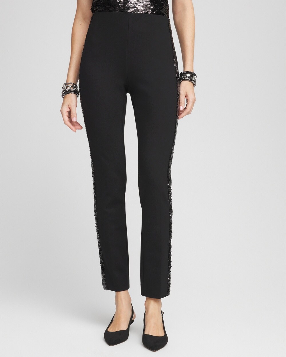 Juliet Side Sequin Ankle Pants