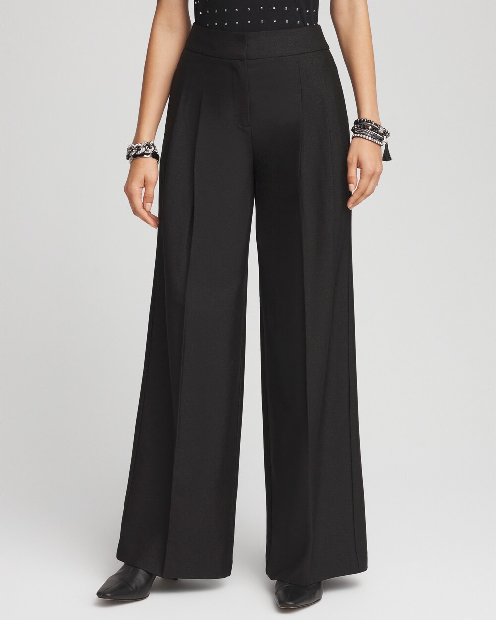 Pleated Wide Leg Pants