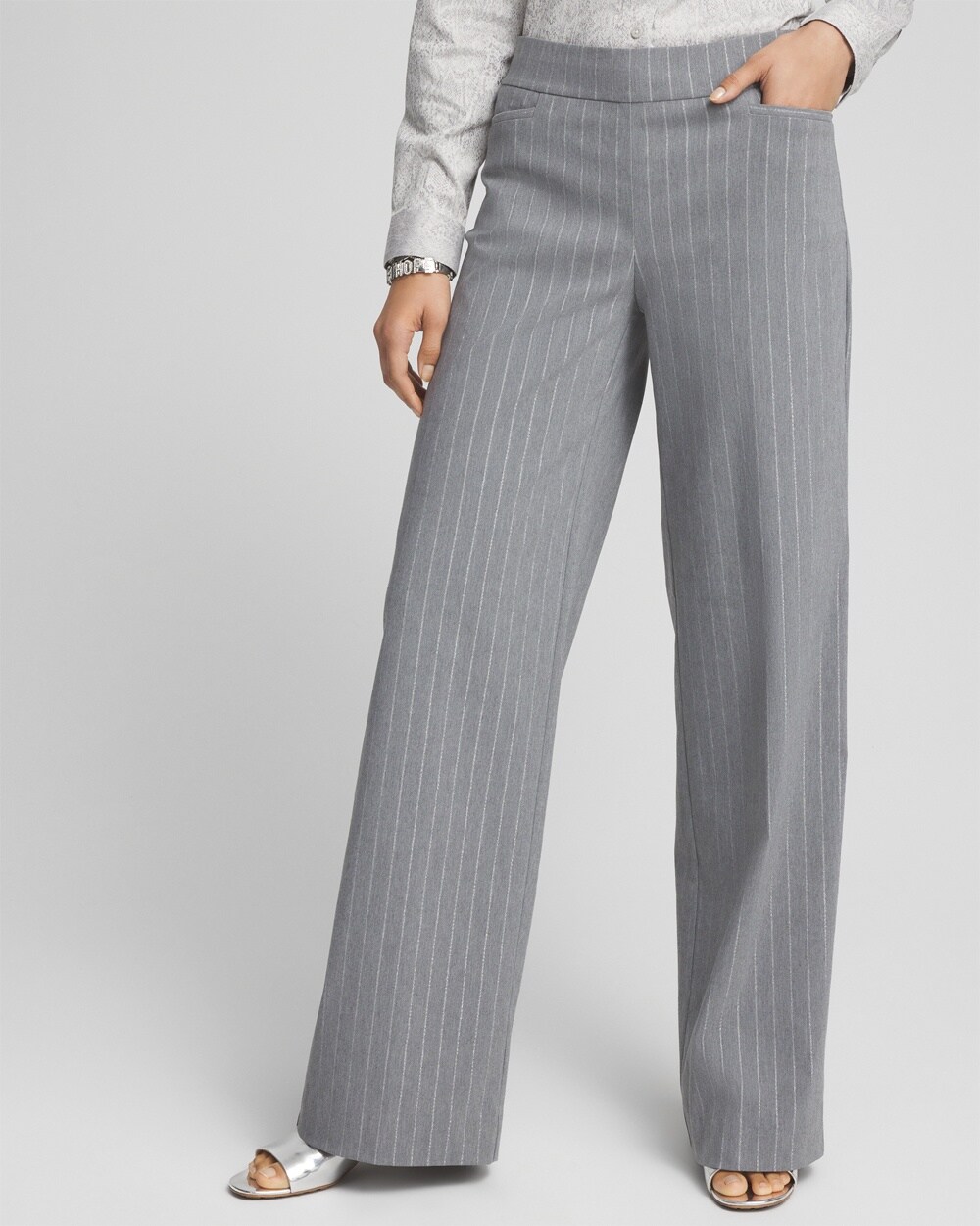 Brigitte Pinstripe Wide Leg Pants