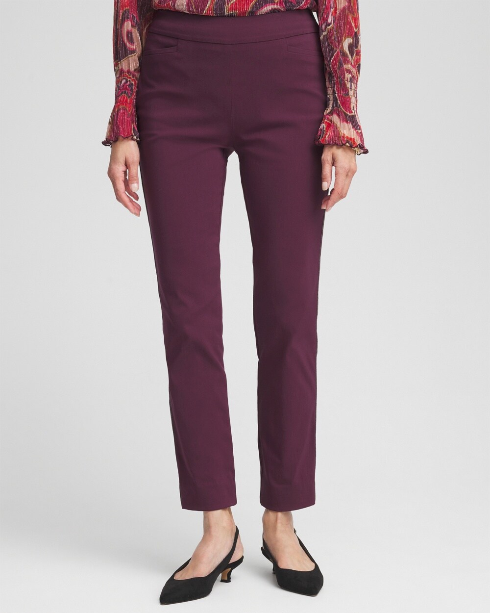 Brigitte Beaded Slim Ankle Pants