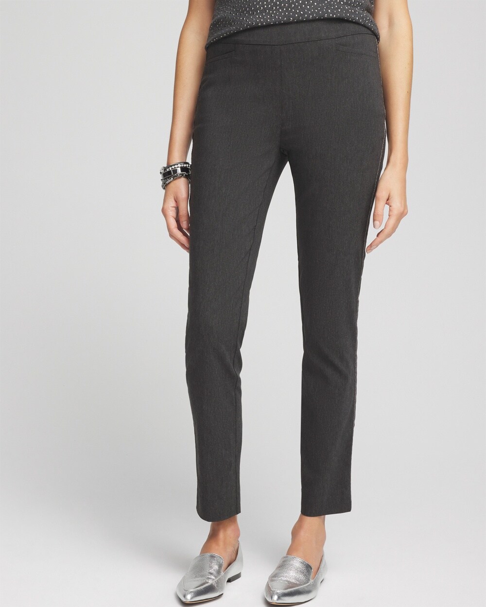 Brigitte Beaded Slim Ankle Pants