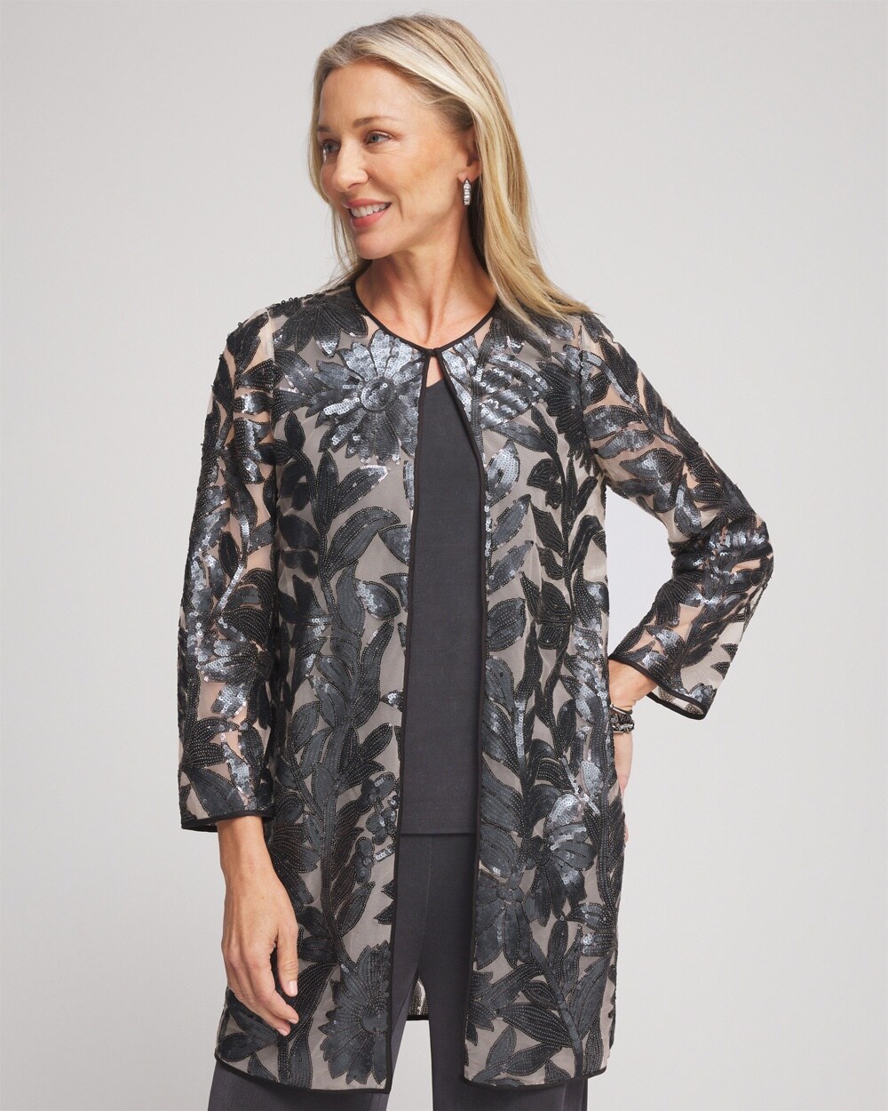 Travelers\u2122 Collection Lace Sequin Jacket