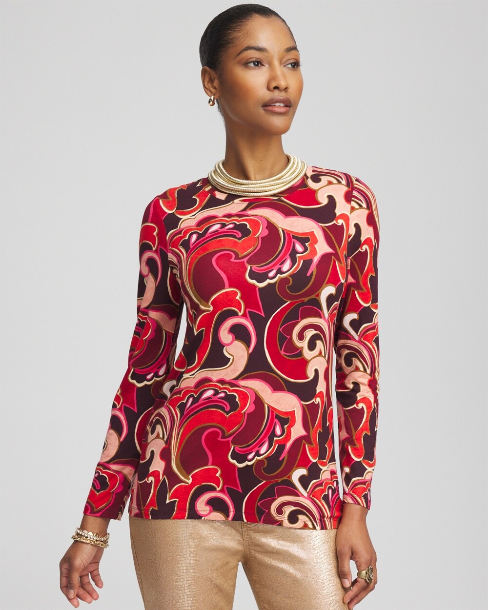 Touch of Cool\u2122 Swirl Layering Tee