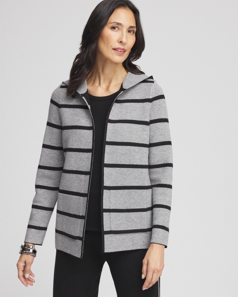 Zenergy\u00AE Luxe Reversible Stripe Cardigan