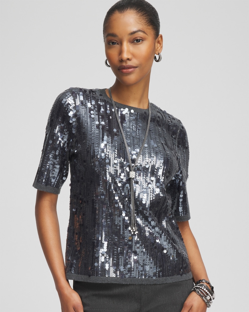 Sequin Pullover Sweater