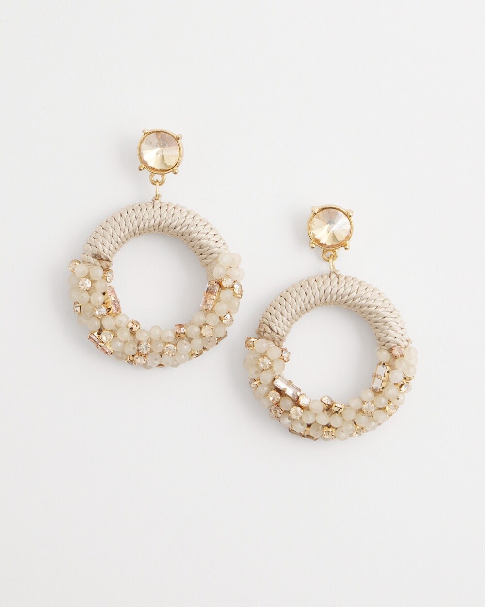 No Droop\u2122 Beaded Hoop Earrings