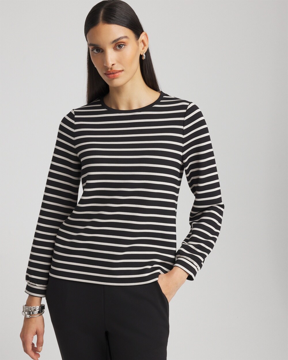 Zenergy\u00AE Scuba Striped Top