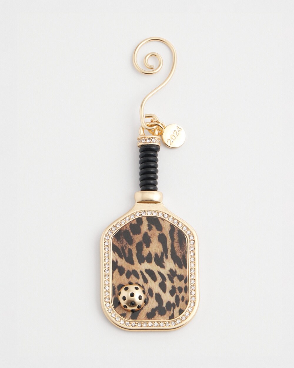 Leopard Print Pickleball Ornament