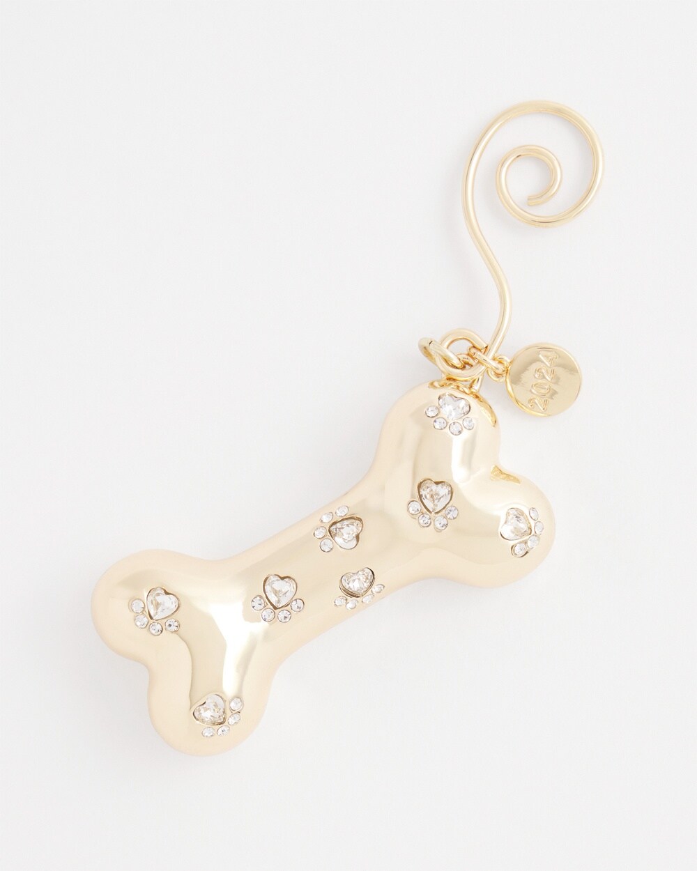 Dog Bone Rhinestone Ornament