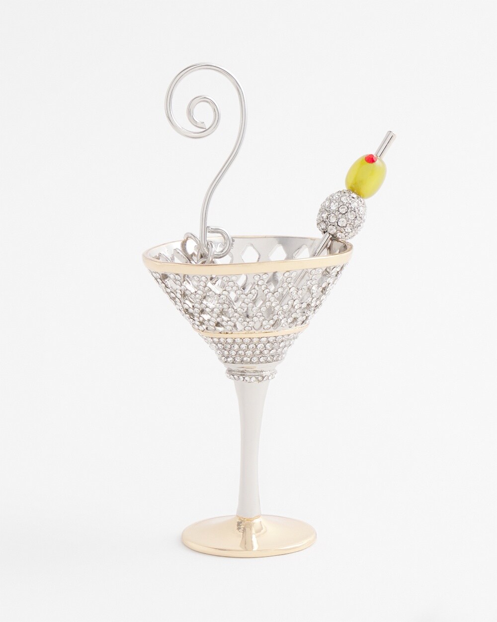 Rhinestone Martini Ornament