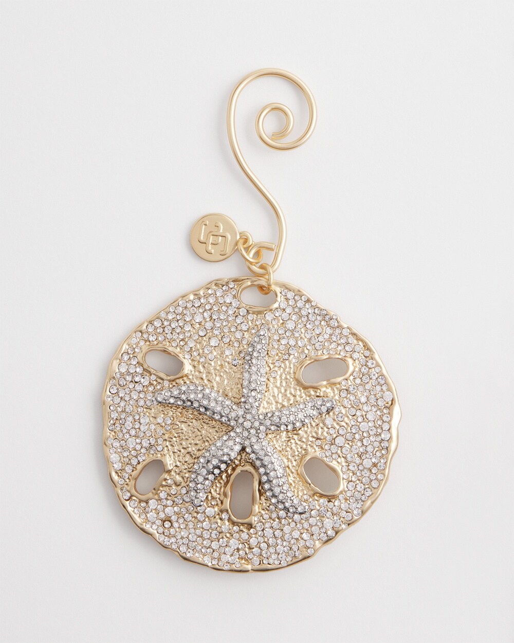 Gold Rhinestone Sandollar Ornament