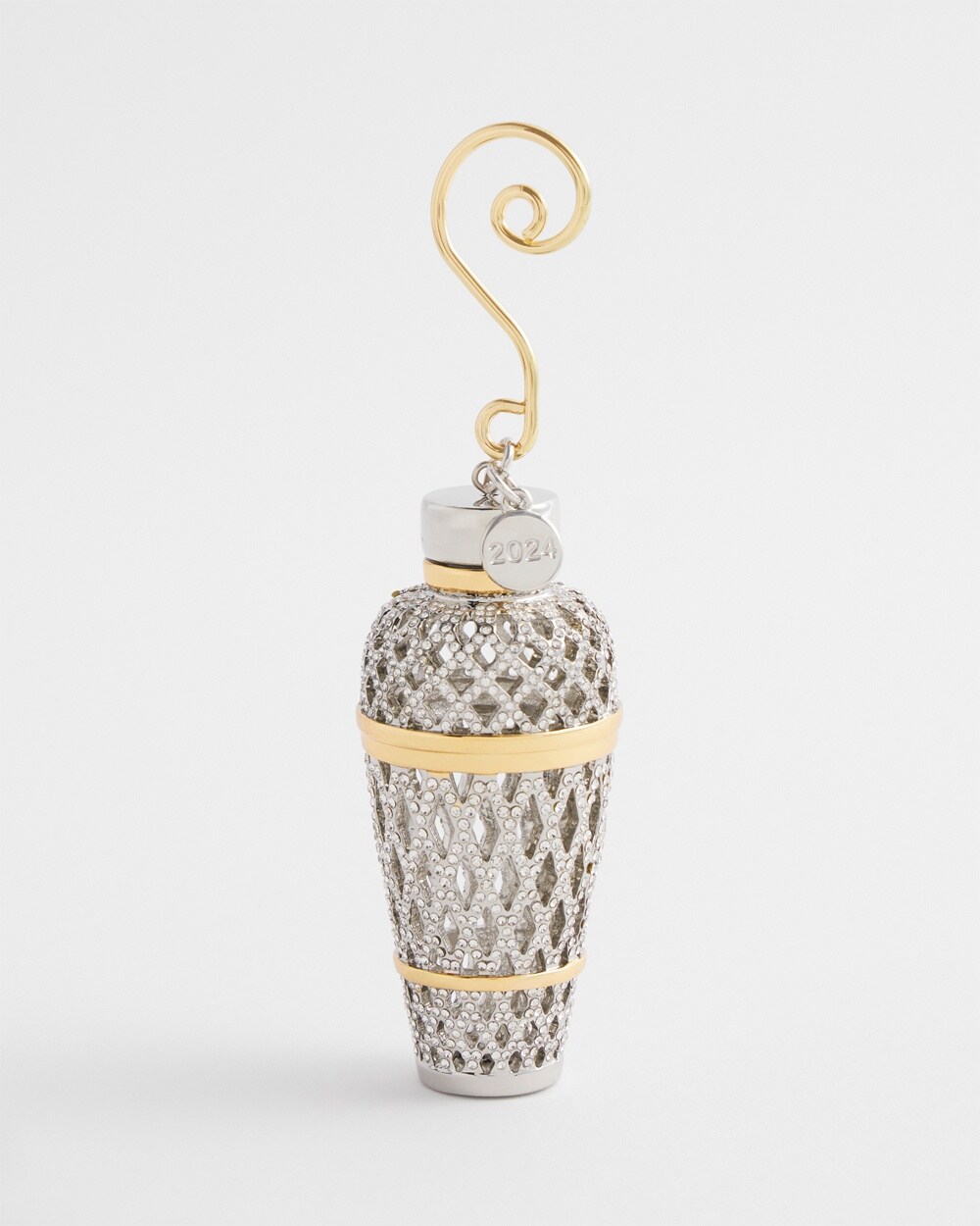 Rhinestone Cocktail Shaker Ornament