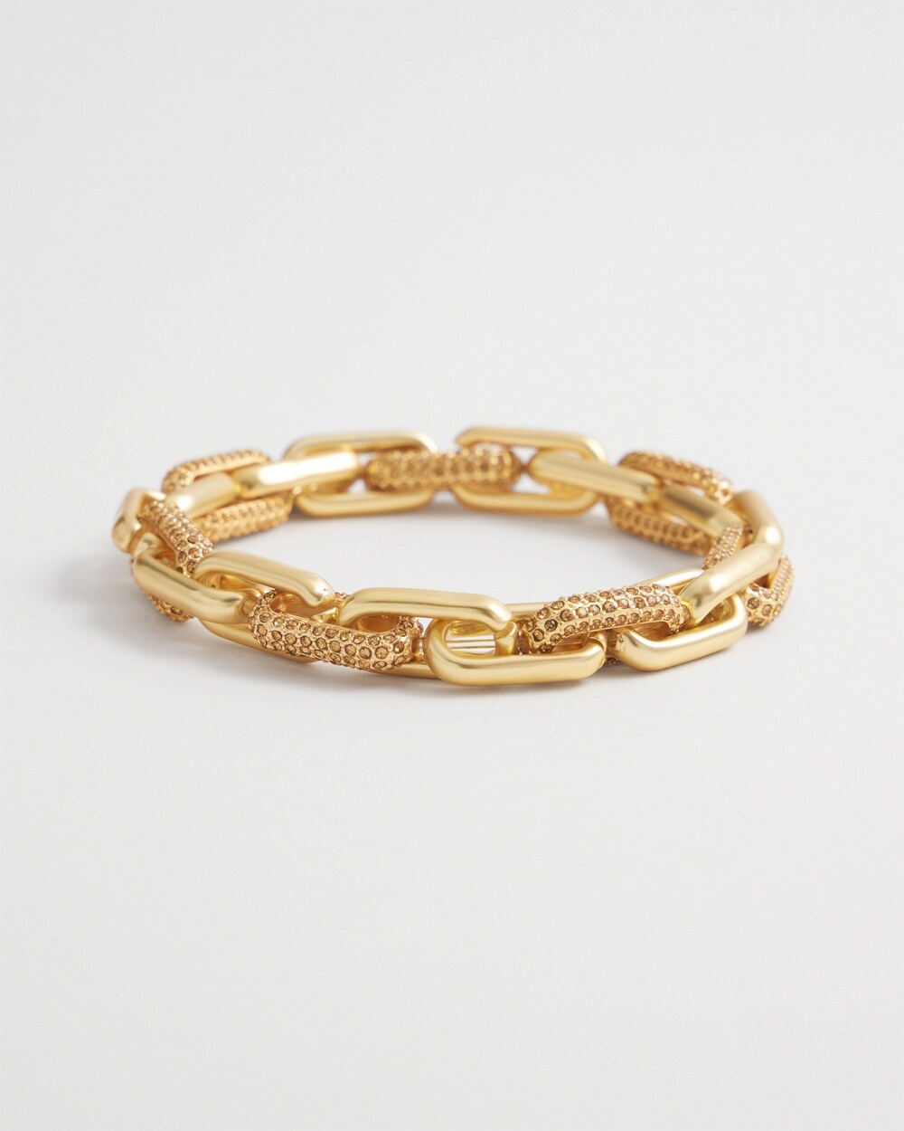 Gold Tone Pav\u00E9 Link Bracelet