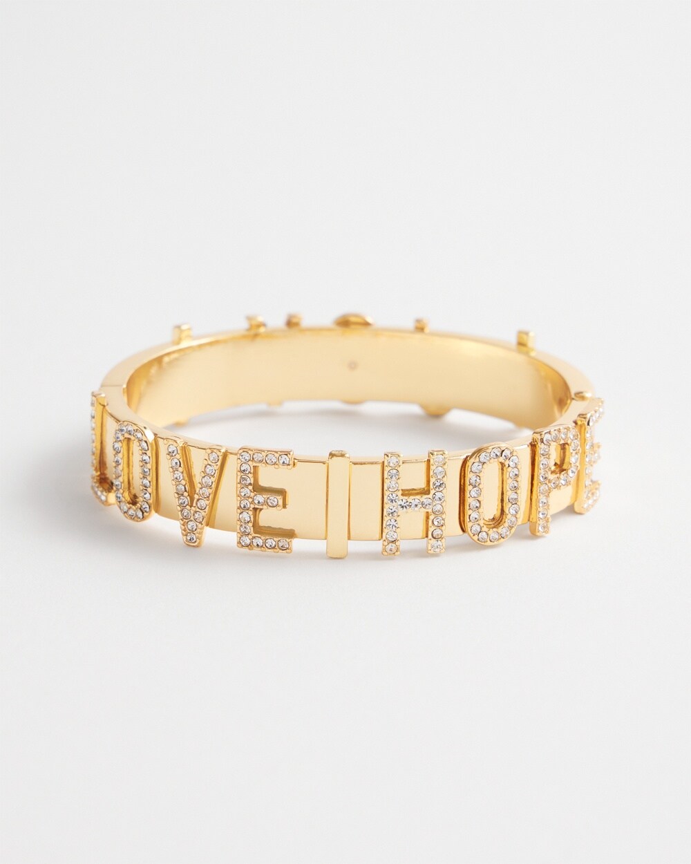 Love Hope Pav\u00E9 Bangle Bracelet