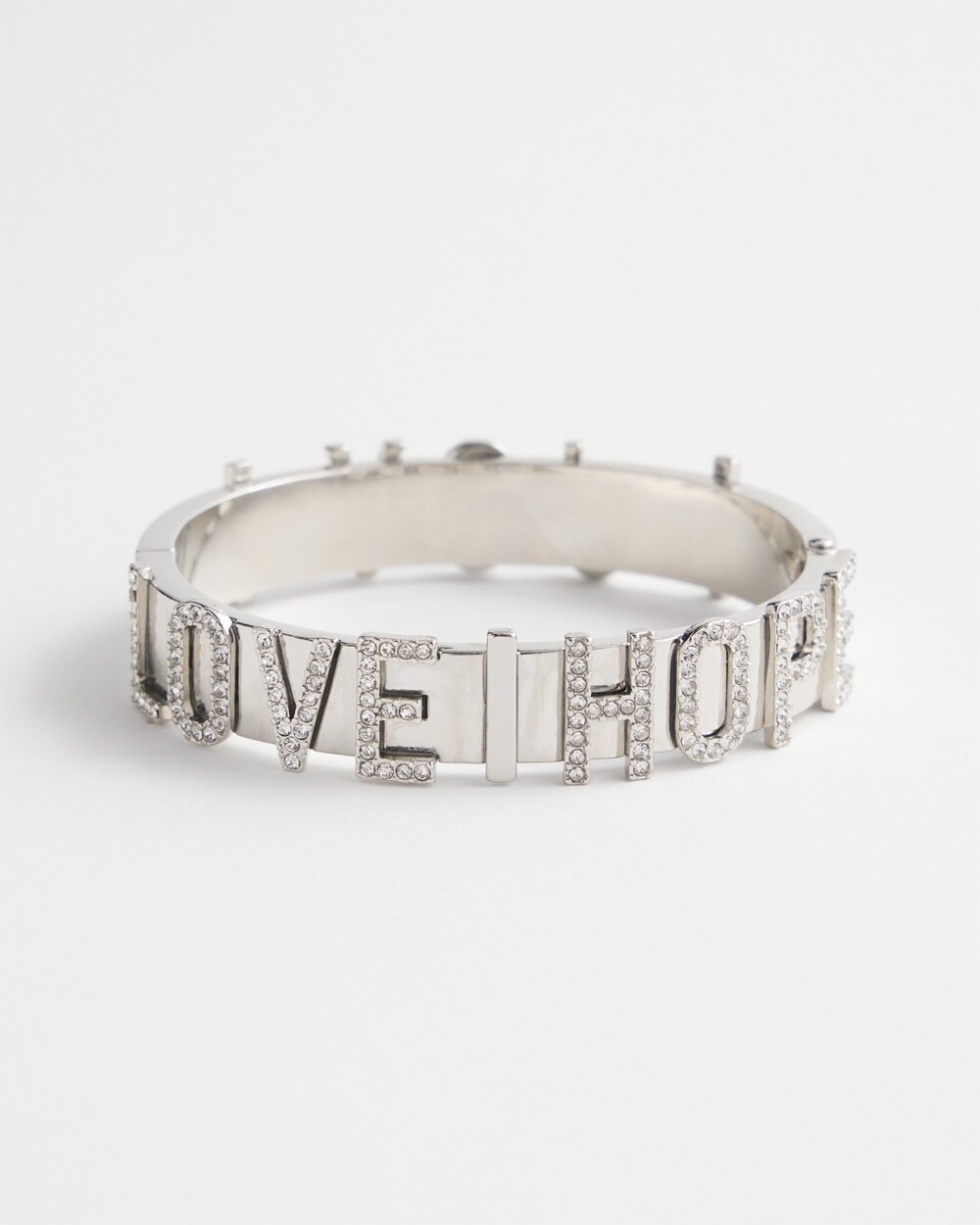 Love Hope Pav\u00E9 Bangle Bracelet