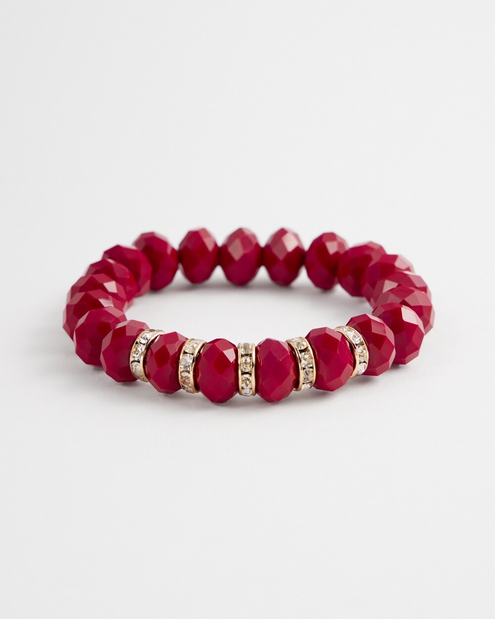 Red and Pav\u00E9 Stretch Bracelet