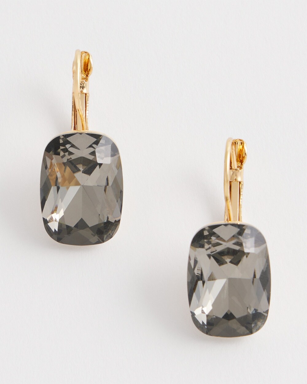 No Droop\u2122 Hematite Stone Earrings