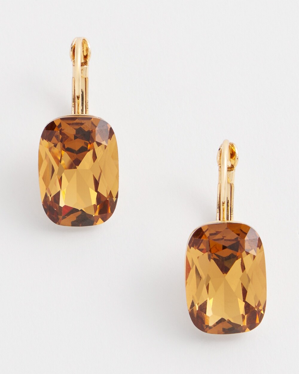 No Droop\u2122 Gold Tone Stone Earrings