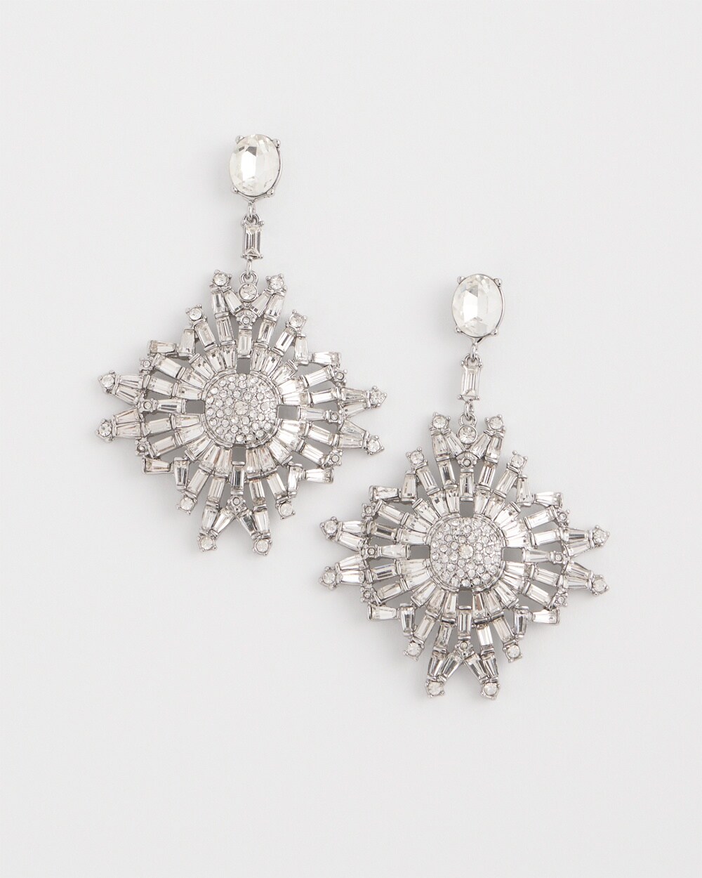 No Droop\u2122 Snowflake Drop Earrings