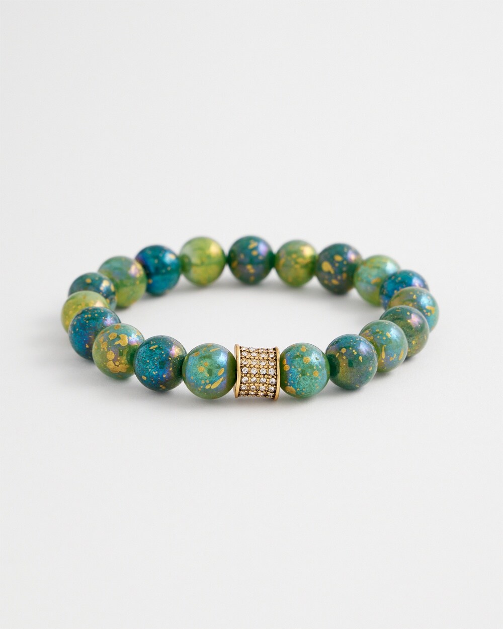 Jade Green Beaded Bracelet