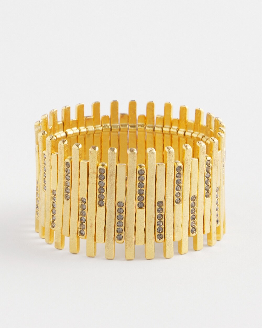 Brushed Gold Tone Stretch Bracelet