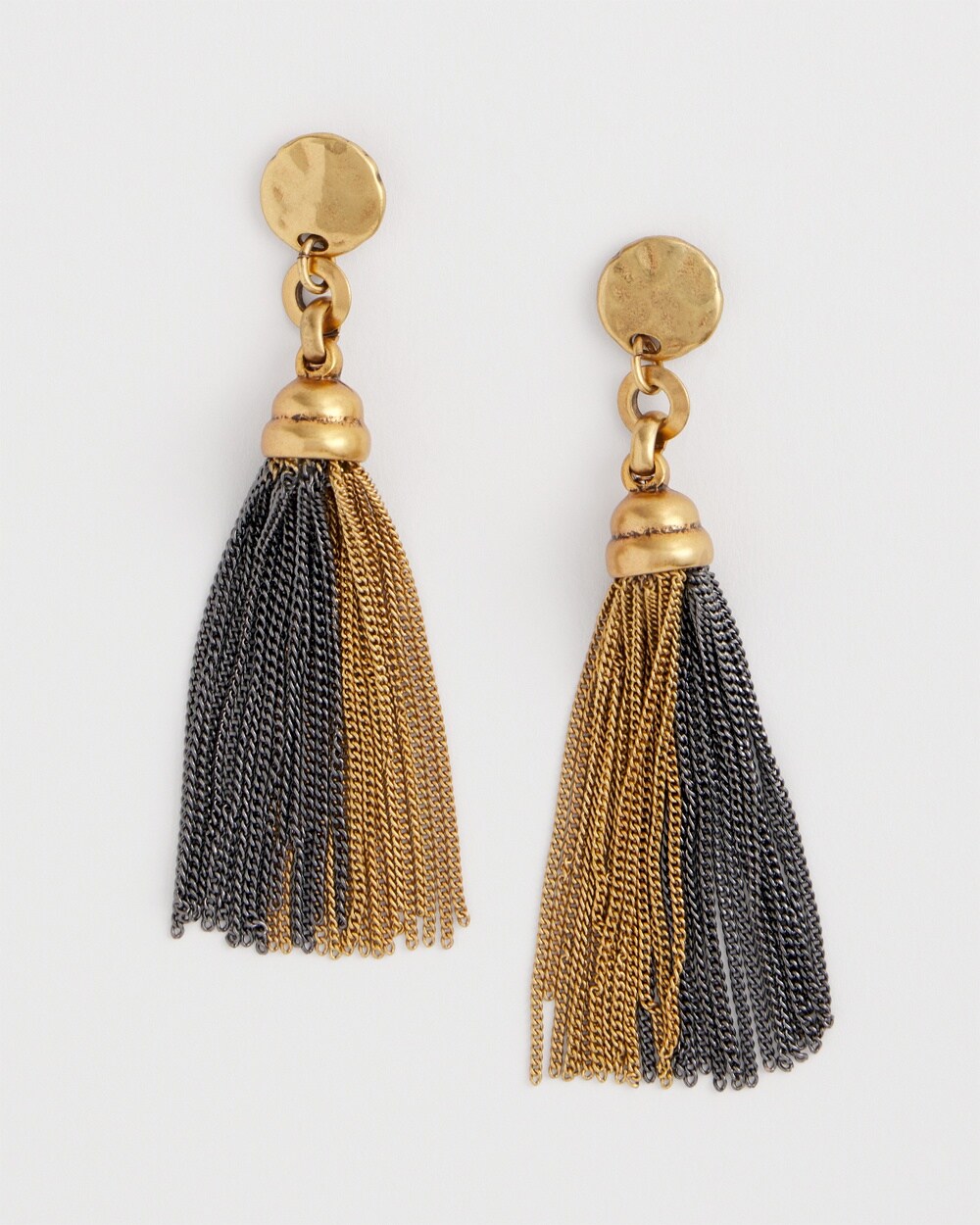 No Droop\u2122 Mixed Metal Tassel Earrings