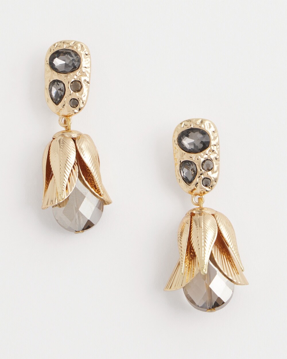 No Droop\u2122 Embellished Tulip Drop Earrings