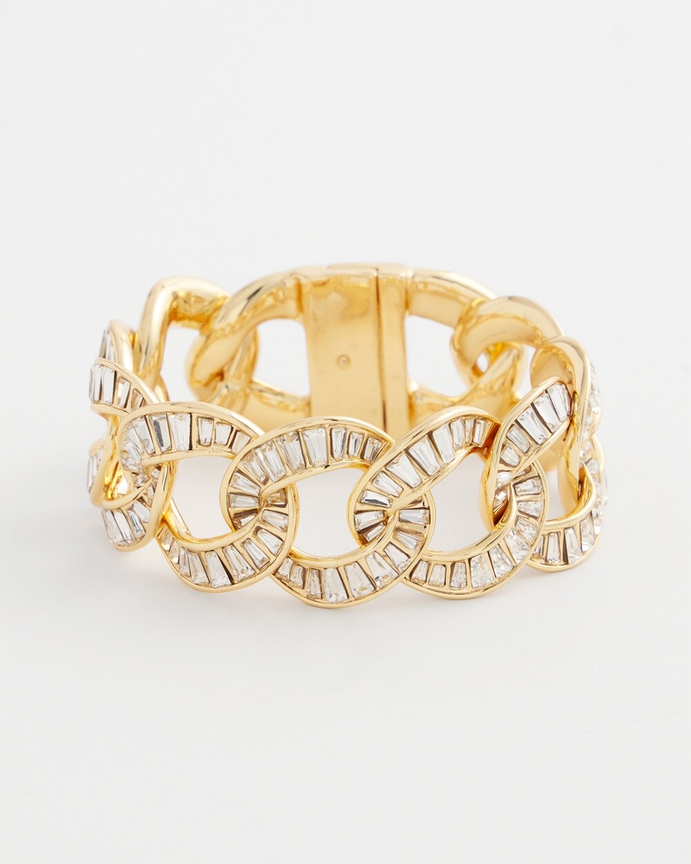 Gold Tone Baguette Magentic Bracelet