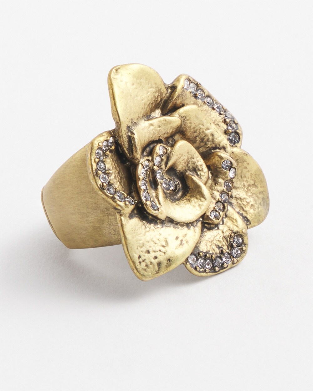 Stretch Pav\u00E9 Rose Ring