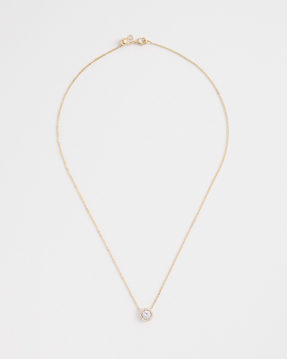 Gold Tone Drop Stone Necklace