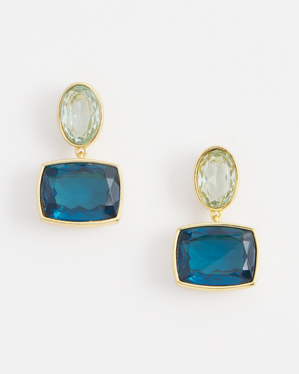 No Droop\u2122 Blue-Green Drop Earrings