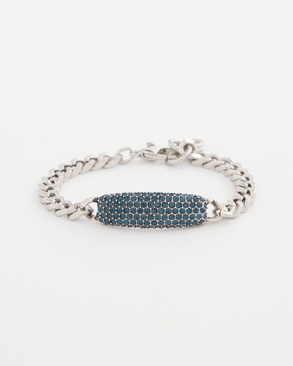 Blue Pav\u00E9 Bar Bracelet