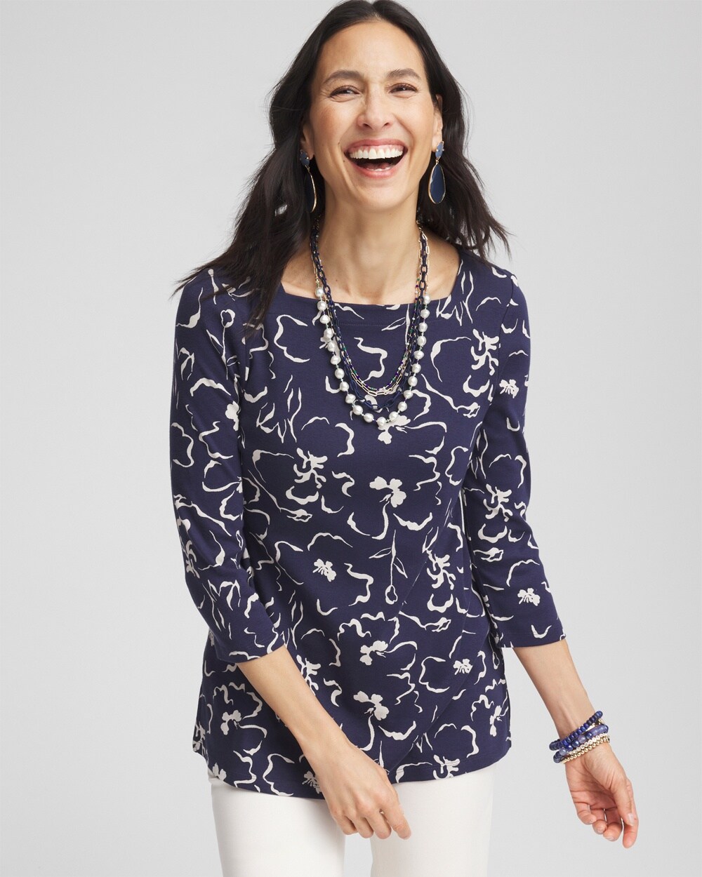 Pima Cotton Square-Neck Tunic