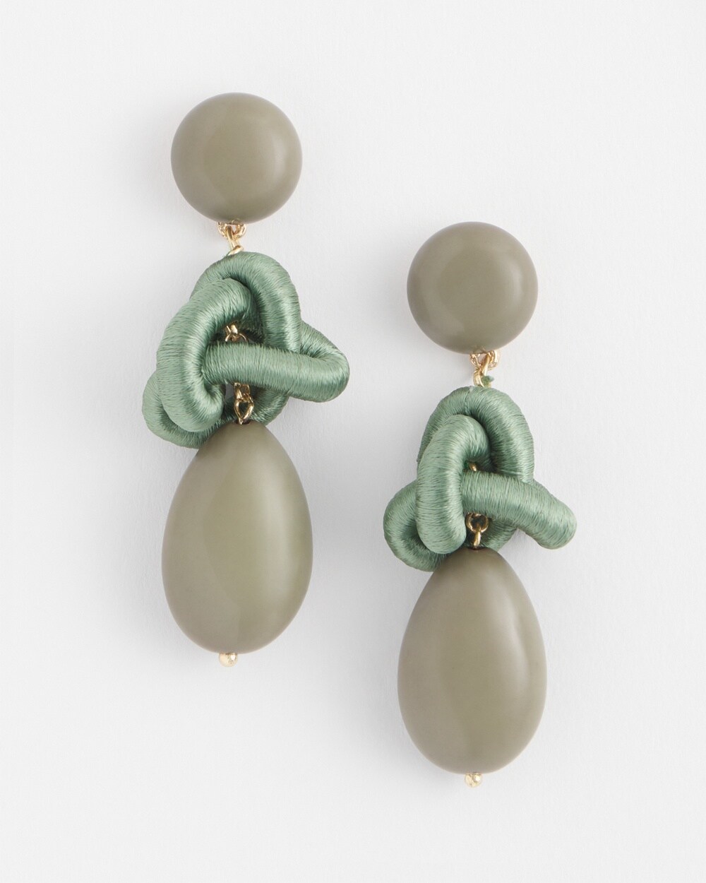 Olive Teardrop Earrings