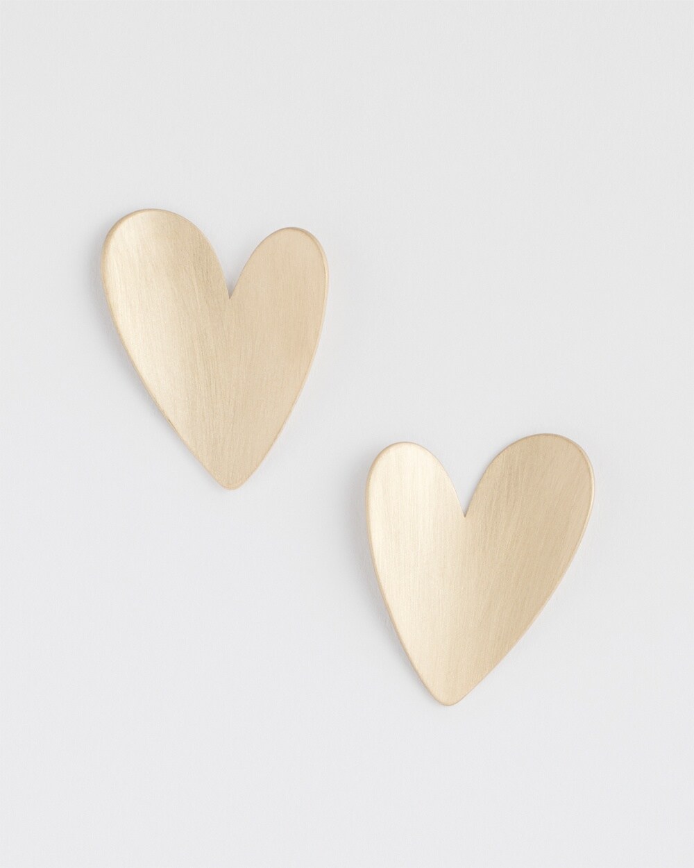 Gold-Tone Stud Heart Earrings